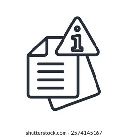 notice icon. vector.Editable stroke.linear style sign for use web design,logo.Symbol illustration.