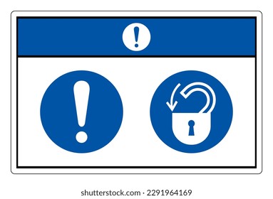 Observe Insertar Signo De Bloqueo De Seguridad,Ilustración De Vectores, Aislado En Etiqueta De Fondo Blanco. EPS10 