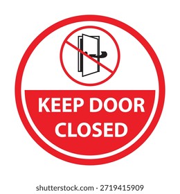 Aviso Mantenga la puerta cerrada Símbolo Signo Victor Art