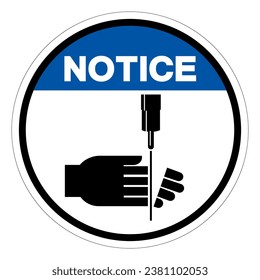 Notice Keep Hand Away From Jet Symbol Sign, Vector Illustration, Isolate On White Background Label .EPS10