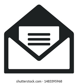 Notice letter flat vector icon