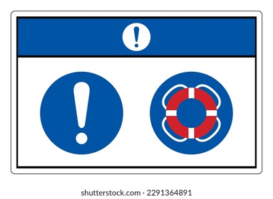 Notice Life Buoy Symbol Sign, Vector Illustration, Isolate On White Background Label .EPS10