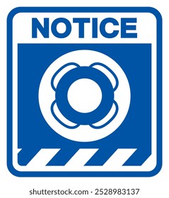 Notice Life Buoy Symbol Sign, Vector Illustration, Isolate On White Background Label .EPS10