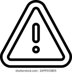 ícone de linha de aviso ilustração vetor