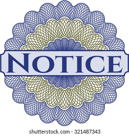Notice linear rosette