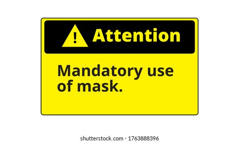 Notice of mandatory use of mascara.