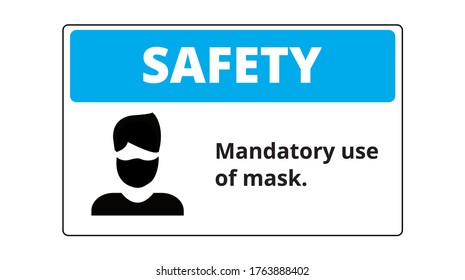 Notice of mandatory use of mascara.