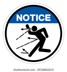 Notice Of Material Spattering Symbol Sign, Vector Illustration, Isolate On White Background Label .EPS10