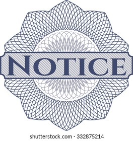 Notar rosette estilo dinero