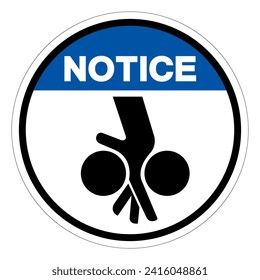 Notice Moving Equipment Can Cause Severe Injury Symbol Sign, Vector Illustration, Isolate On White Background Label .EPS10
