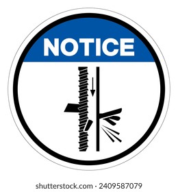 Notice Moving Part Cause Injury Symbol Sign, Vector Illustration, Isolate On White Background Label .EPS10