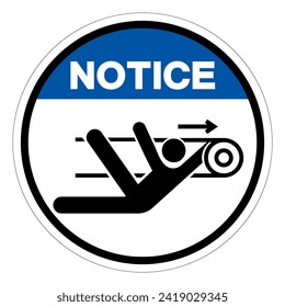 Notice Nip Hazard Symbol Sign, Vector Illustration, Isolate On White Background Label .EPS10