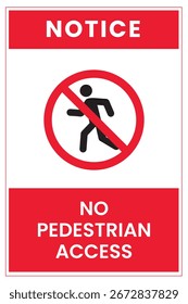 Aviso No hay acceso para peatones Por favor use la puerta para peatones