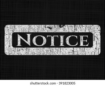 Notice on blackboard