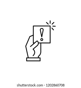 Notice, penalty, sanction icon. Element of general data project icon for mobile concept and web apps. Thin line Notice, penalty, sanction icon can be used for web and mobile