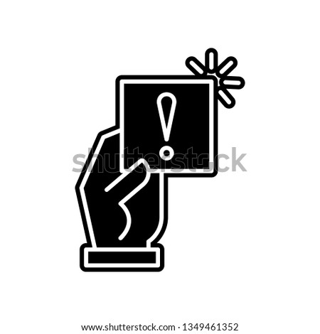 Notice, penalty, sanction icon. Element of General data project for mobile concept and web apps icon. Glyph, flat icon for website design and development, app development