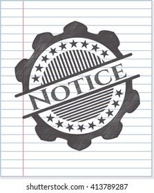 Notice penciled