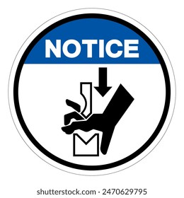 Notice Pinch Point  Hand Crush Symbol Sign, Vector Illustration, Isolate On White Background Label .EPS10