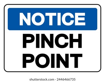 Notice Pinch Point Symbol Sign,Vector Illustration, Isolate On White Background Label. EPS10