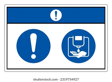 Notice Please Use Hand Sanitizer Before Entering Symbol Sign ,Vector Illustration, Isolate On White Background Label. EPS10