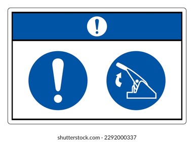Observe El Signo Del Símbolo Del Freno De Extracción, Ilustración Del Vector, Aislado En La Etiqueta De Fondo Blanco. EPS10