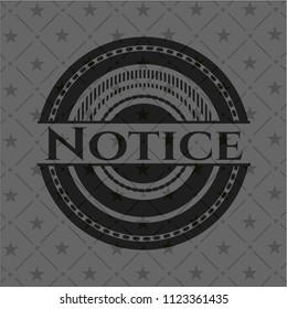 Notice realistic dark emblem
