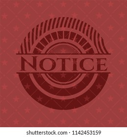Notice realistic red emblem