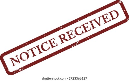 Aviso Recebido Vetor Carimbo - Red Grunge Office Status Label