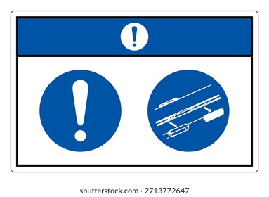 Aviso Quitar Bloques De Envío Signo De Símbolo, Ilustración vectorial, Aislado En La Etiqueta De Fondo Blanco. EPS10