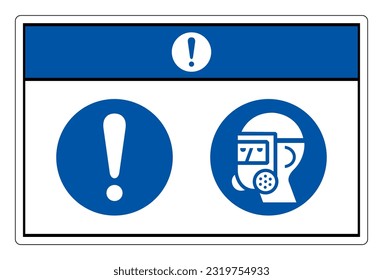 Notice Respirator Symbol Sign ,Vector Illustration, Isolate On White Background Label. EPS10