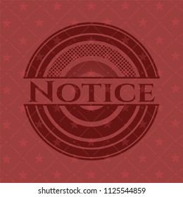 Notice retro red emblem