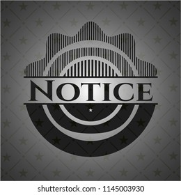 Notice retro style black emblem