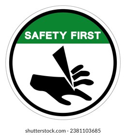 Notice Sharp Edges Watch Your Fingers Symbol Sign, Vector Illustration, Isolate On White Background Label .EPS10