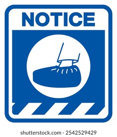 Notice Shoe Covers Symbol Sign ,Vector Illustration, Isolate On White Background Label.EPS10