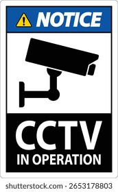 Sinal de aviso indicando vigilância CCTV em operação para conscientização de segurança