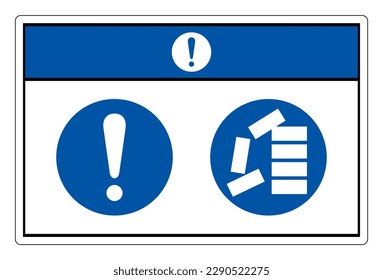 Aviso Pila Correctamente Símbolo, Ilustración de vectores, Aislar sobre la etiqueta de fondo blanco .EPS10