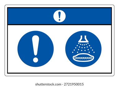 Notice Start water spray in launch sequence Symbol Sign, Vector Illustration, Isolated On White Background Label.EPS10