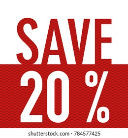 notice for store with 20 percent discount