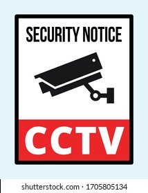 Notice This Area Is Under 24 Hour Video Surveillance Symbol Sign, Vector Illustration, Isolate On White Background Label, CCTV Camera. Black Video surveillance sign.vector isolated
