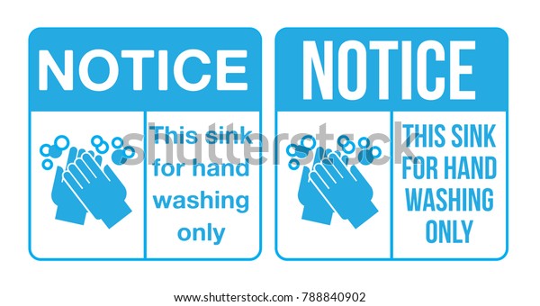 Notice This Sink Hand Washing Only Stock Vector Royalty