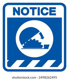 Notice Use Adjustable Guards Protection Symbol Sign,Vector Illustration, Isolate On White Background Label.EPS10