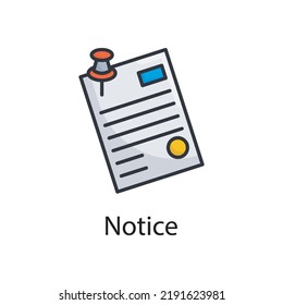 Notice vector filled outline Icon Design illustration. Miscellaneous Symbol on White background EPS 10 File