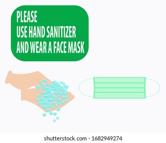 notice for wash your hands  and wear a mask