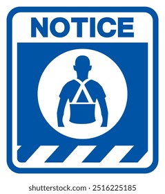 Notice Wear Back Support Symbol Sign, Vector Illustration, Isolated On White Background Label.EPS10