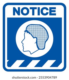 Notice Wear Hair Net Symbol Sign, Vector Illustration, Isolate On White Background Label. EPS10