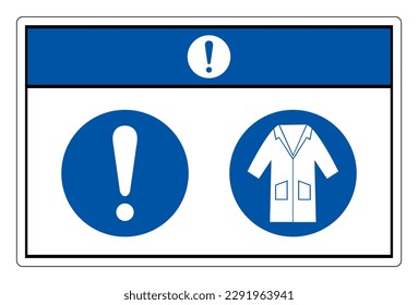 Notice Wear Smock Symbol Sign, Vector Illustration, Isolate On White Background Label. EPS10