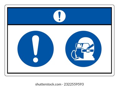 Notice Wear Your Respirator Symbol Sign, Vector Illustration, Isolate On White Background Label .EPS10 