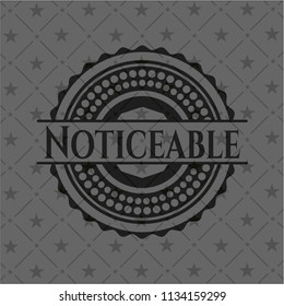 Noticeable black badge