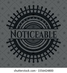 Noticeable dark emblem. Vector Illustration. Detailed.