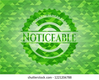 Noticeable green mosaic emblem